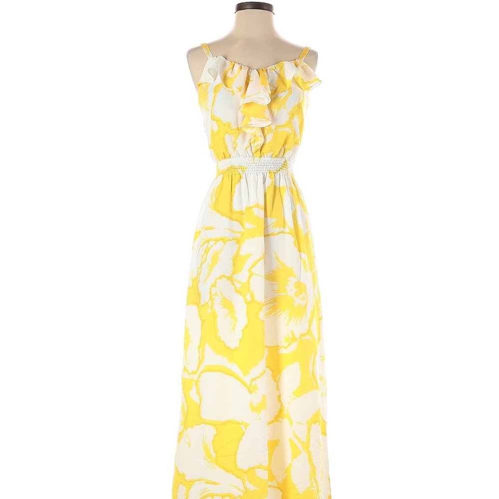 Loft Yellow and White Floral Maxi